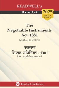 Readwell's Bare Act The Negotiable Instruments Act, 1881