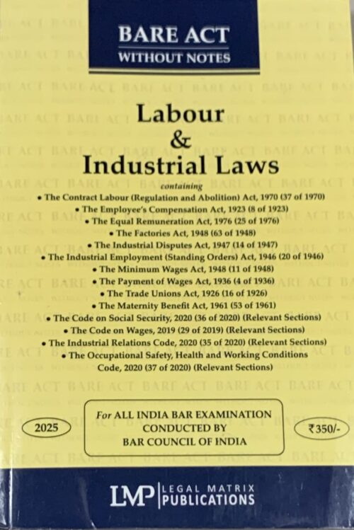 Labour & Industrial Laws for AIBE (Without Notes)