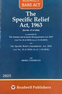 Readwell's Bare Act The Specific Relief Act, 1963